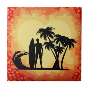 Surfer Ceramic Tile