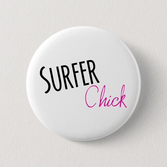 Surfer Chick Button (Front)
