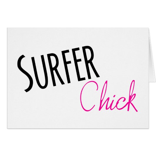Surfer Chick Cards (Front Horizontal)