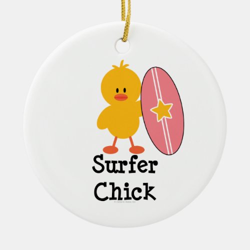 Surfer Chick Ornament