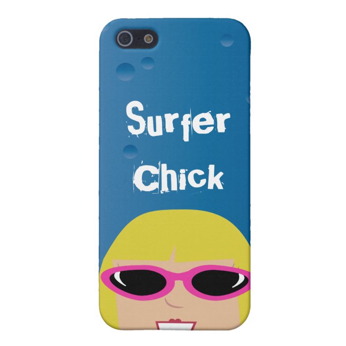 Surfer Chick With Sunglasses iPhone 5 Cases