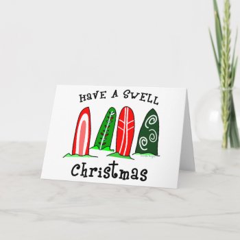 Surfer Christmas Holiday Card by christmasgiftshop at Zazzle