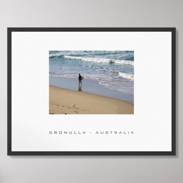 Surfer Cronulla Sydney Australia Travel Framed Art (Framed Front)