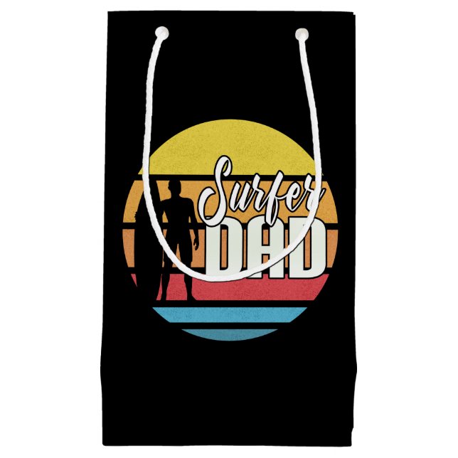 Surfer Dad Father's Day Tropical Art | Gift Bag (Front)