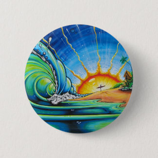 Surfer Design Pinback Button