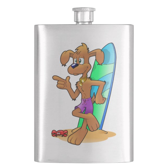 SURFER DOG FLASK (Front)