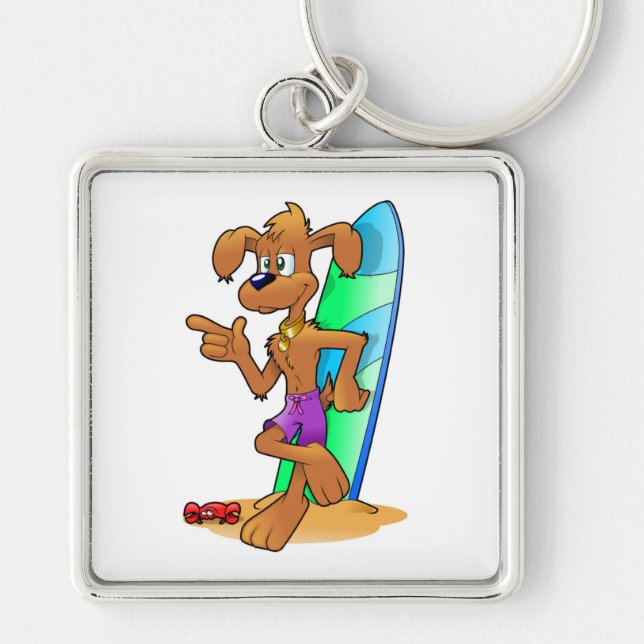 SURFER DOG KEYCHAIN (Front)