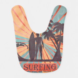 Surfer Dude Baby Bib