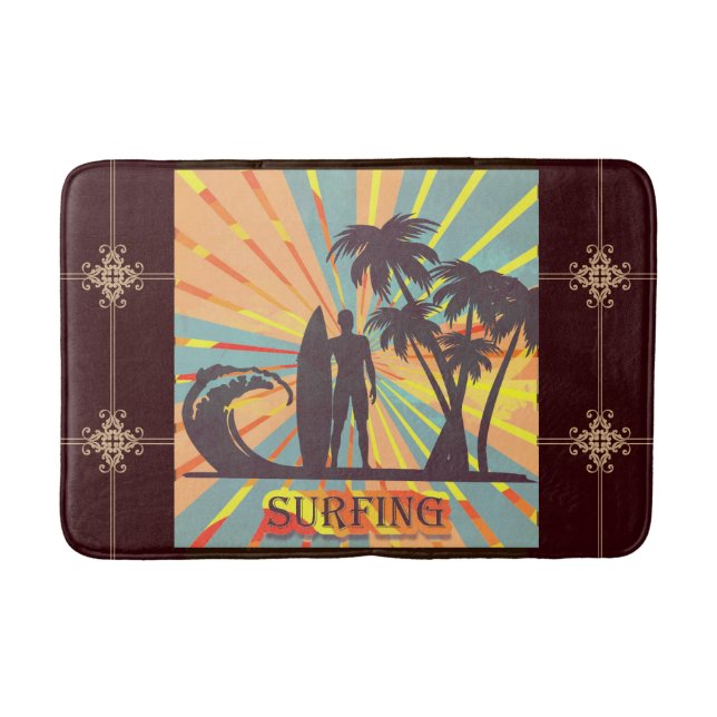 Surfer Dude Bath Mat (Front)