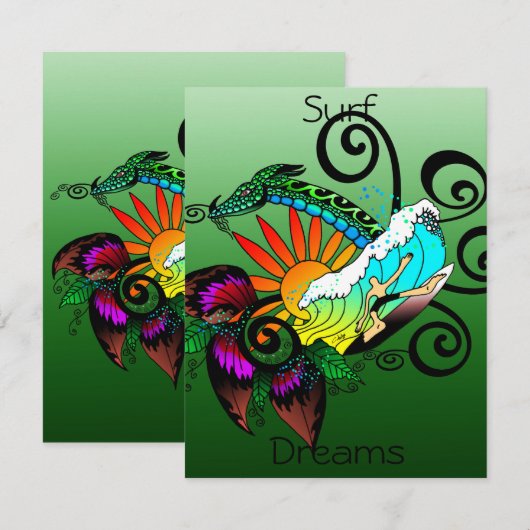 Surfer Dude Cartoon (Front/Back)