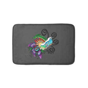 Surfer Dude Cartoon Bath Mat