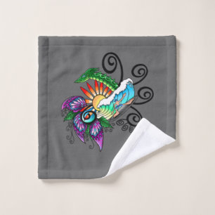 Surfer Dude Cartoon Bath Towel Set