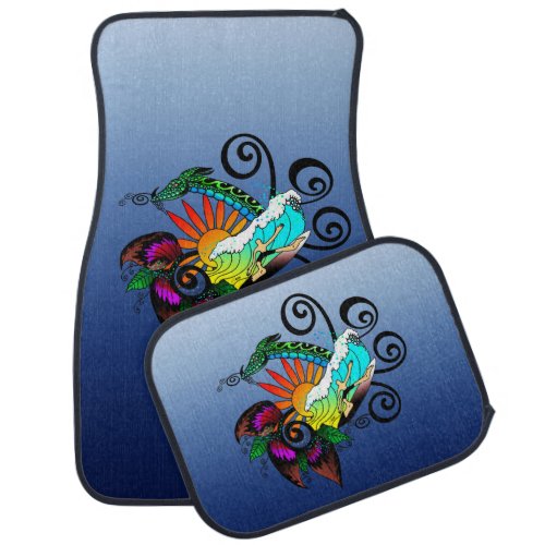 Surfer Dude Cartoon Car Floor Mat