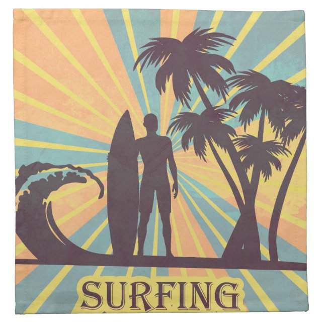 Surfer Dude Cloth Napkin (Front)