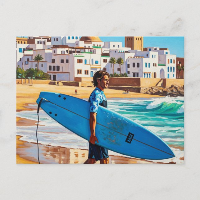 Surfer dude in Taghazout Postcard (Front)