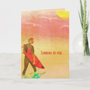 Surfer Dude - Thinking of You Customizable Card