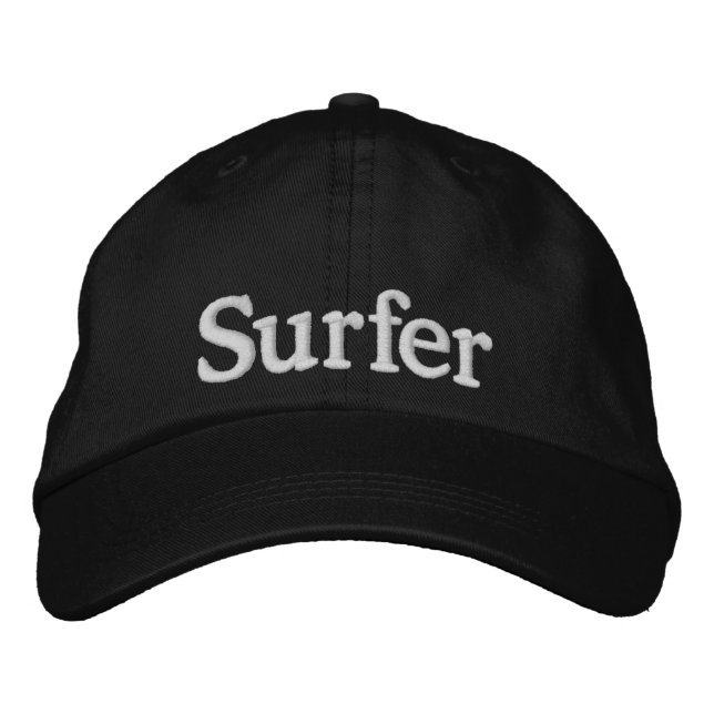 Surfer Embroidered Baseball Cap (Front)