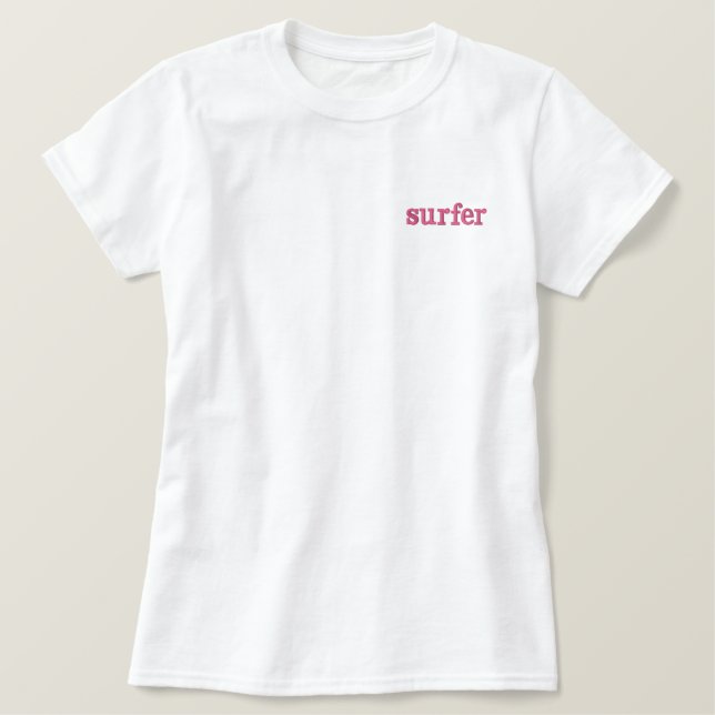 surfer embroidered shirt (Design Front)