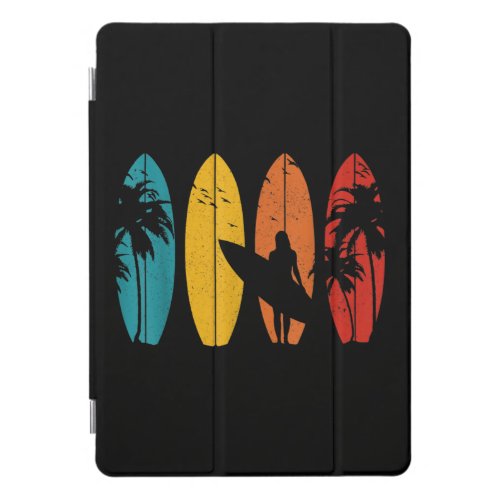 Surfer Gift Vintage Surfing Surf Board Beach iPad Pro Cover