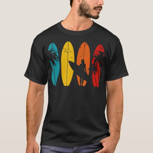 Surfer Gift Vintage Surfing Surf Board Beach  T_Shirt
