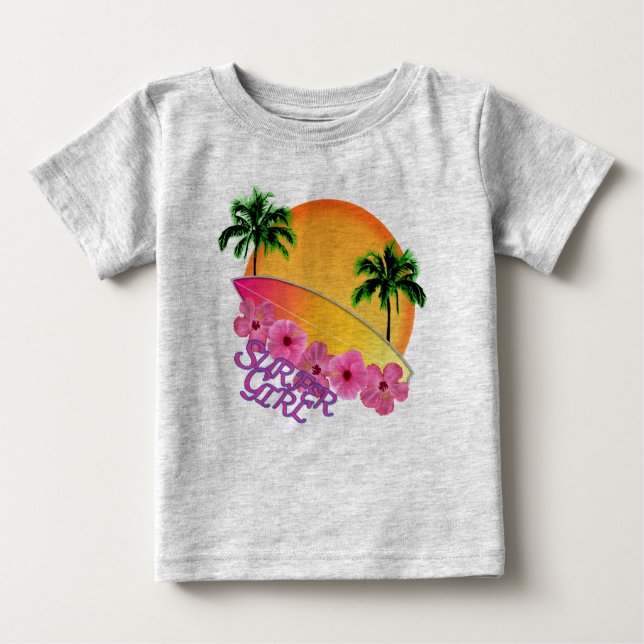 Surfer Girl Baby T-Shirt (Front)