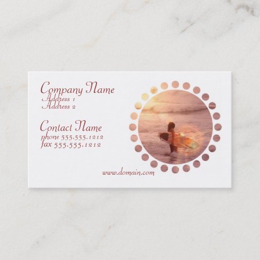 Customizable Surfer Girl Business Card