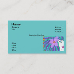 Surfer Girl Business Card Template