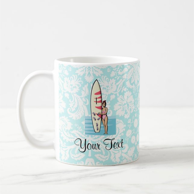 Surfer Girl Coffee Mug (Left)