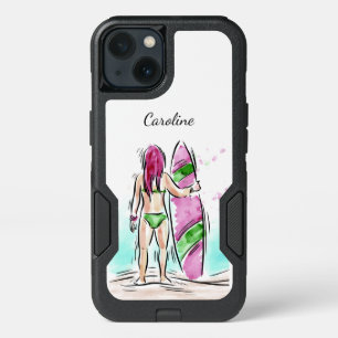 Surfer Girl custom name phone cases