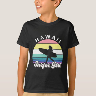 Surfer Girl Hawaii Vintage Hawaiian Surfing Surf B T-Shirt