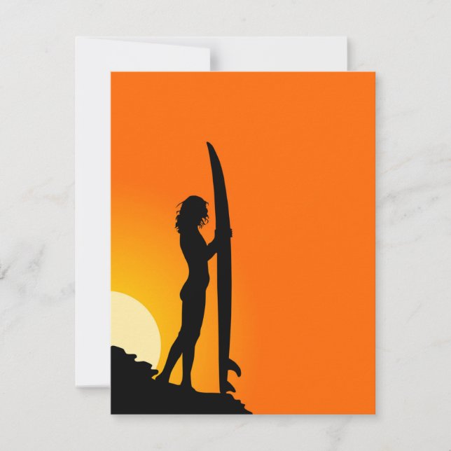 Surfer Girl Invitation (Front)