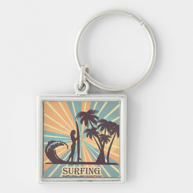Surfer Girl Keychain (Front)