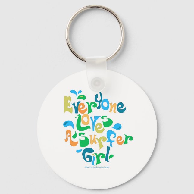 Surfer Girl Keychain (Front)