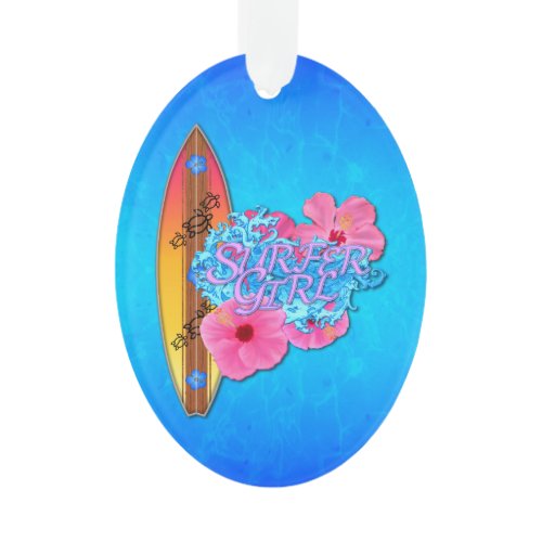 Surfer Girl Ornament