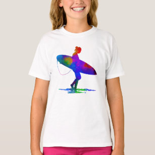 Surfer Girl Paint Splash T-Shirt