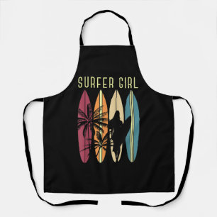 Surfer Girl Surfboard Surfing Women Girls Surf Oce Apron