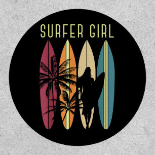 Surfer Girl Surfboard Surfing Women Girls Surf Oce Patch
