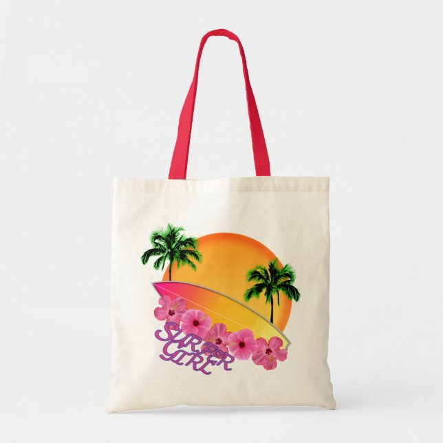 Surfer Girl Tote Bag (Front)