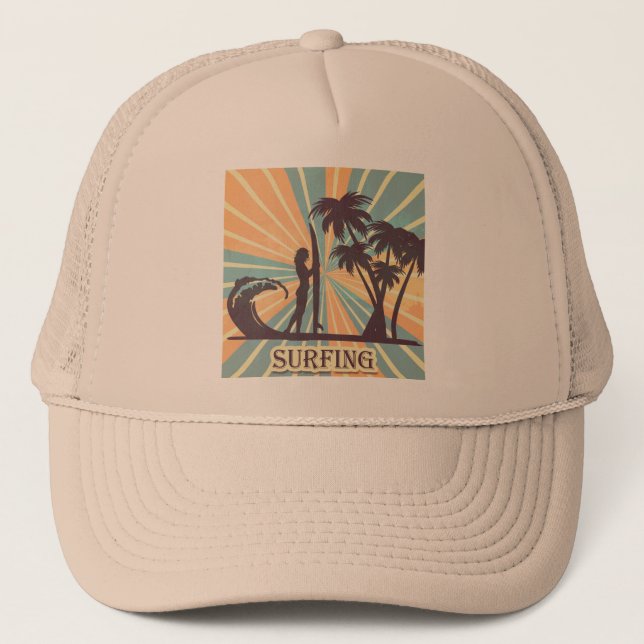 Surfer Girl Trucker Hat (Front)
