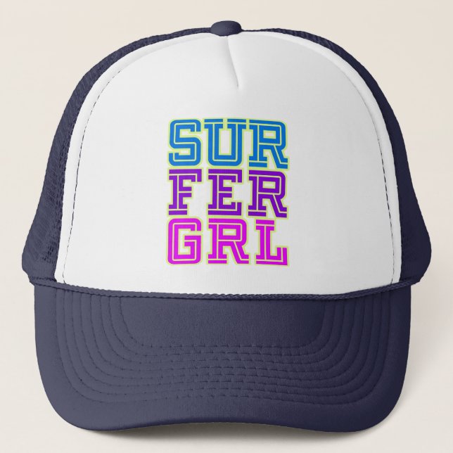 Surfer Girl Trucker Hat (Front)