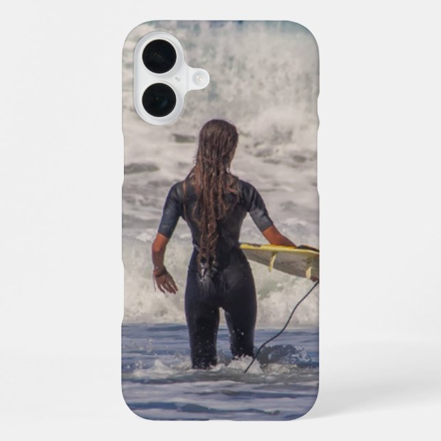 Surfer Girl Waves Iphone Case (Back)