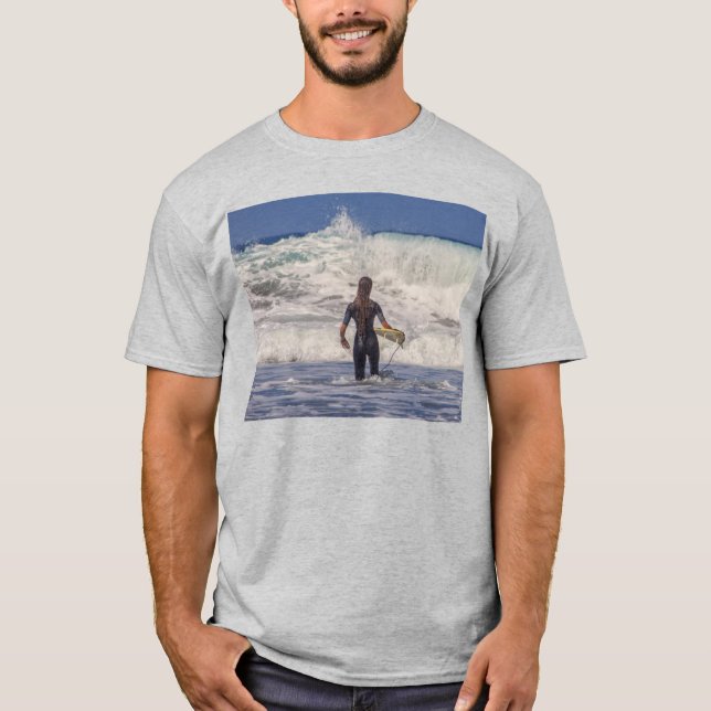 Surfer Girl Waves T-Shirt (Front)