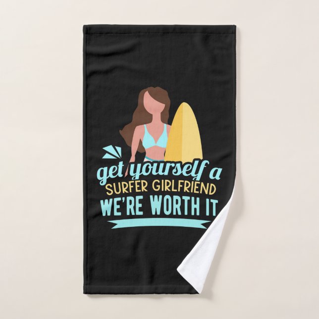 Surfer Girlfriend Hand Towel (Hand Towel)