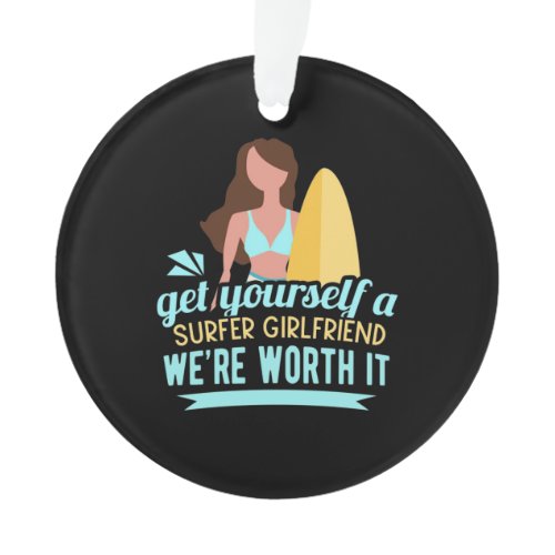 Surfer Girlfriend Ornament
