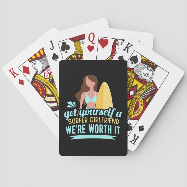 Surfer Girlfriend Poker Cards (Back)