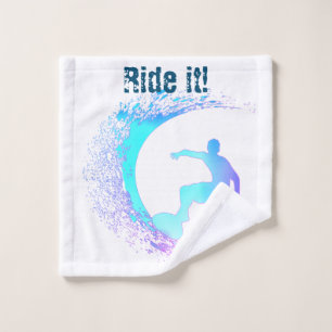 Surfer Graffiti Style Bath Towel Set