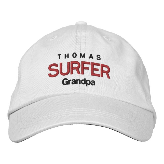 SURFER GRANDPA Personalized Adjustable Hat V07A (Front)