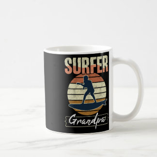 Surfer Grandpa Surf Retro Surfing Grandfather Vint Coffee Mug