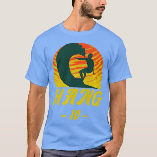 Surfer Hang 10 Surf Design T-Shirt
