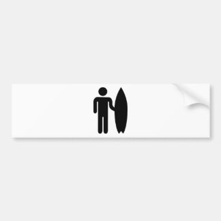 Surfer icon bumper sticker